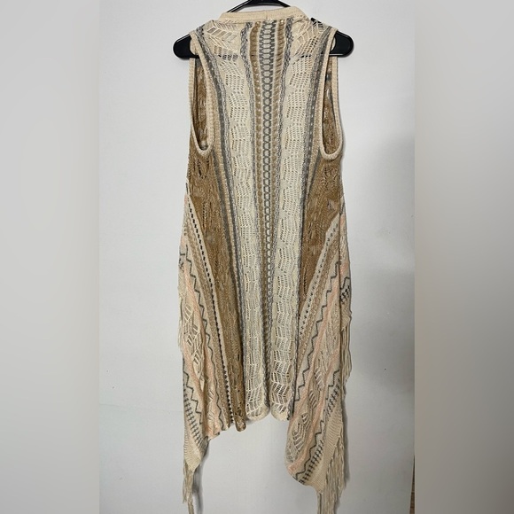 Say What? Cream Knit Vest with Fringe - Picture 5 of 6